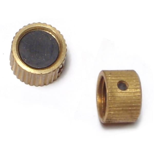 Midwest Fastener 3/8"-24 x 7/16" Brass Fine Thread Bleeder Caps 10PK 66565 - main